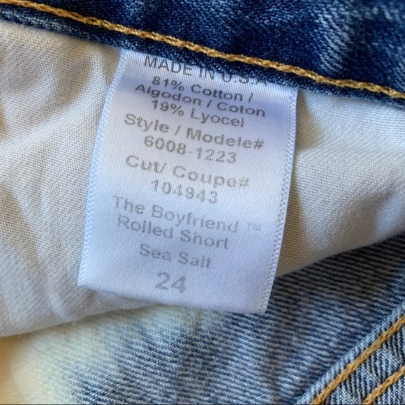 CURRENT/ELLIOT boyfriend rolled short - Picture 6 of 8